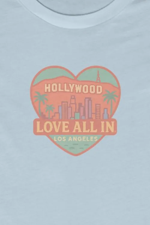 Love All In™ Los Angeles, Heart, Women’s Graphic Tee T-Shirt, Boyfriend, Design 1 - Image 7